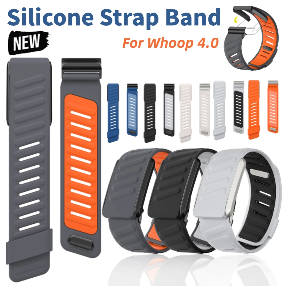 Fitness equipment parts SportFlex wrist band waterproof sweatproof silicone strap replacement for Whoop 4.0 heart rate sensor