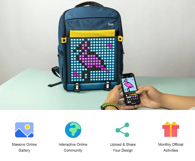 Divoom Backpack-S Pixel Art LED Backpack