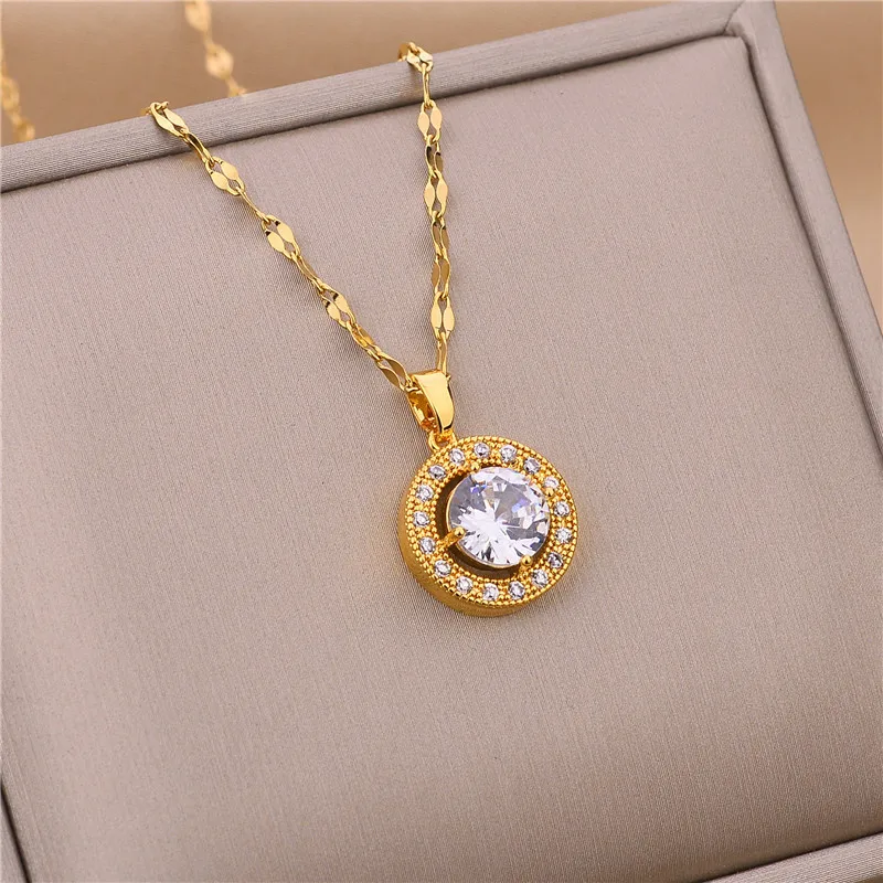 Ellen Luxury Zircon Crystal Necklaces 6