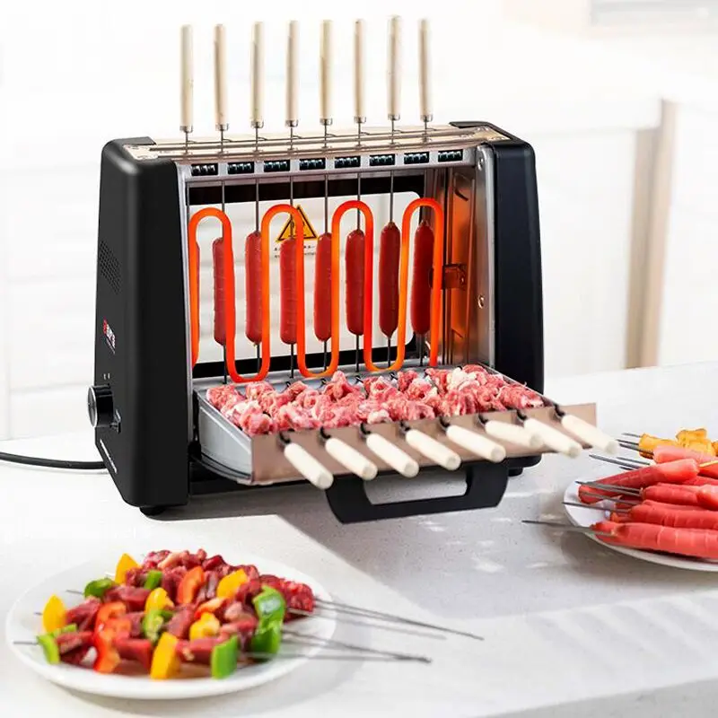 

Electric Rotisserie BBQ Grill Machine Smokeless Rotary Electric Oven Home Barbecue Grill Automatic Rotary Skewer Barbecue Stove