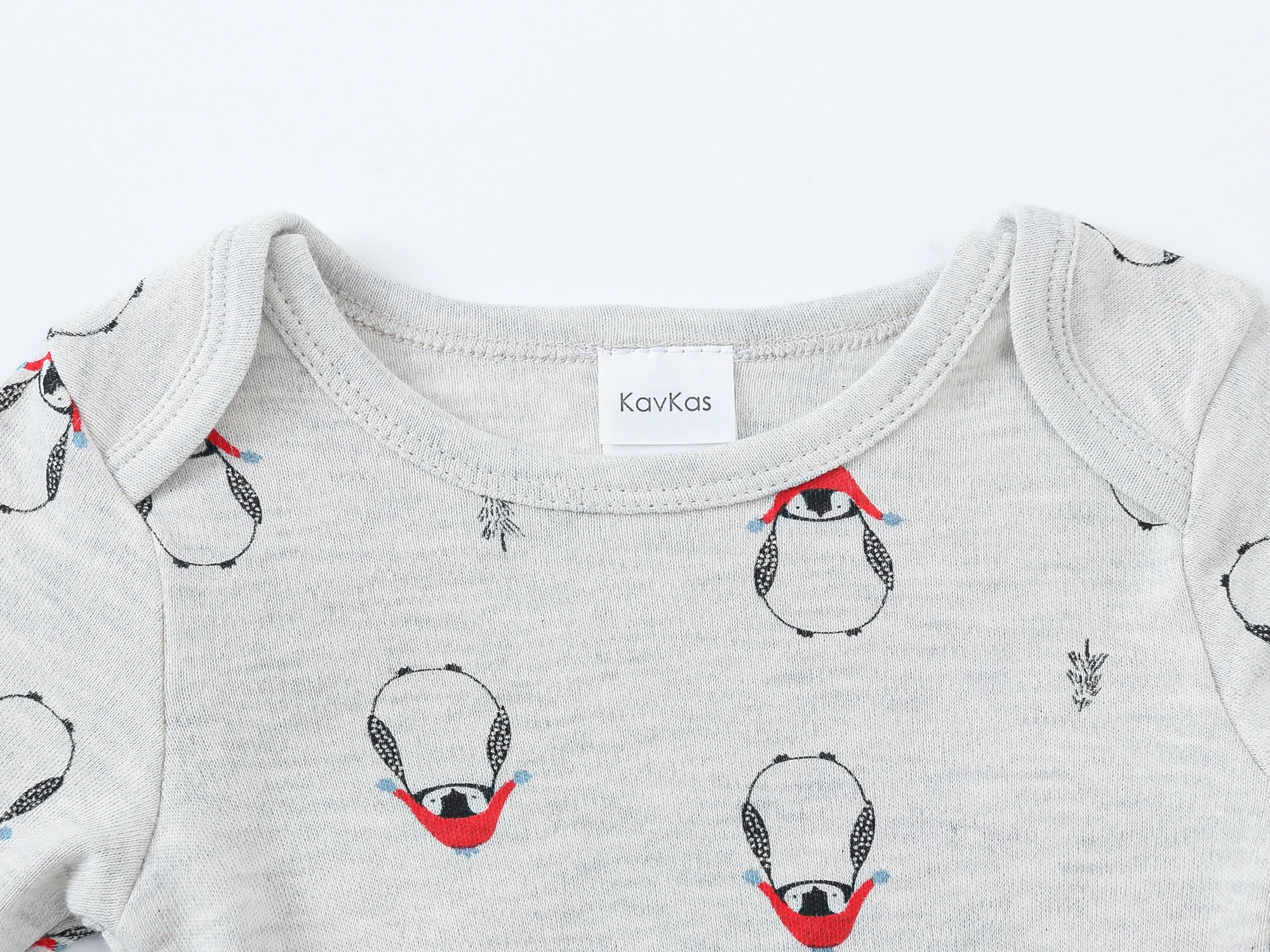 2024  남아 옷, 시원한 펭귄 디자인, 100% 코튼, 전신 소매 바디 수트, 0-12M  코스튬