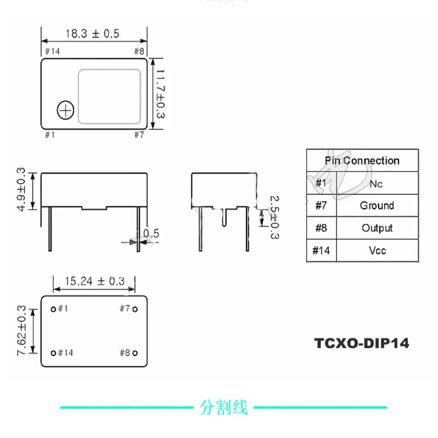 (1pcs) 16M 16MHz 16.000MHz TCXO 온도 보상 수정 발진기 Meiden DAC 보충 사각 수정 발진기