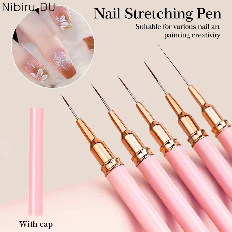 Professional Nail Art Liner Brush Set - 5-Piece Kit for Precision Design and Manicure