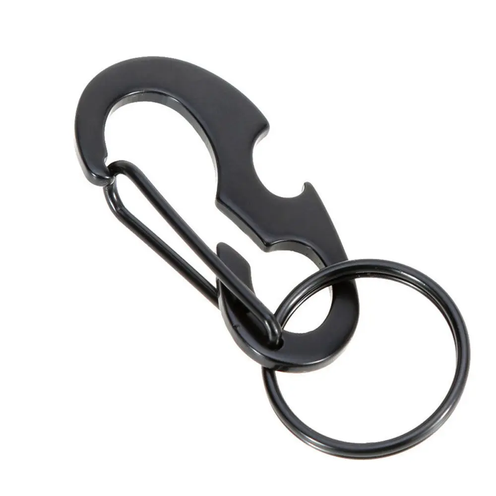 

Safe Portable Multi Tool Survival Tool Stainless Steel Snap Hook Keyring Carabiner Carabiners Clip Keychain