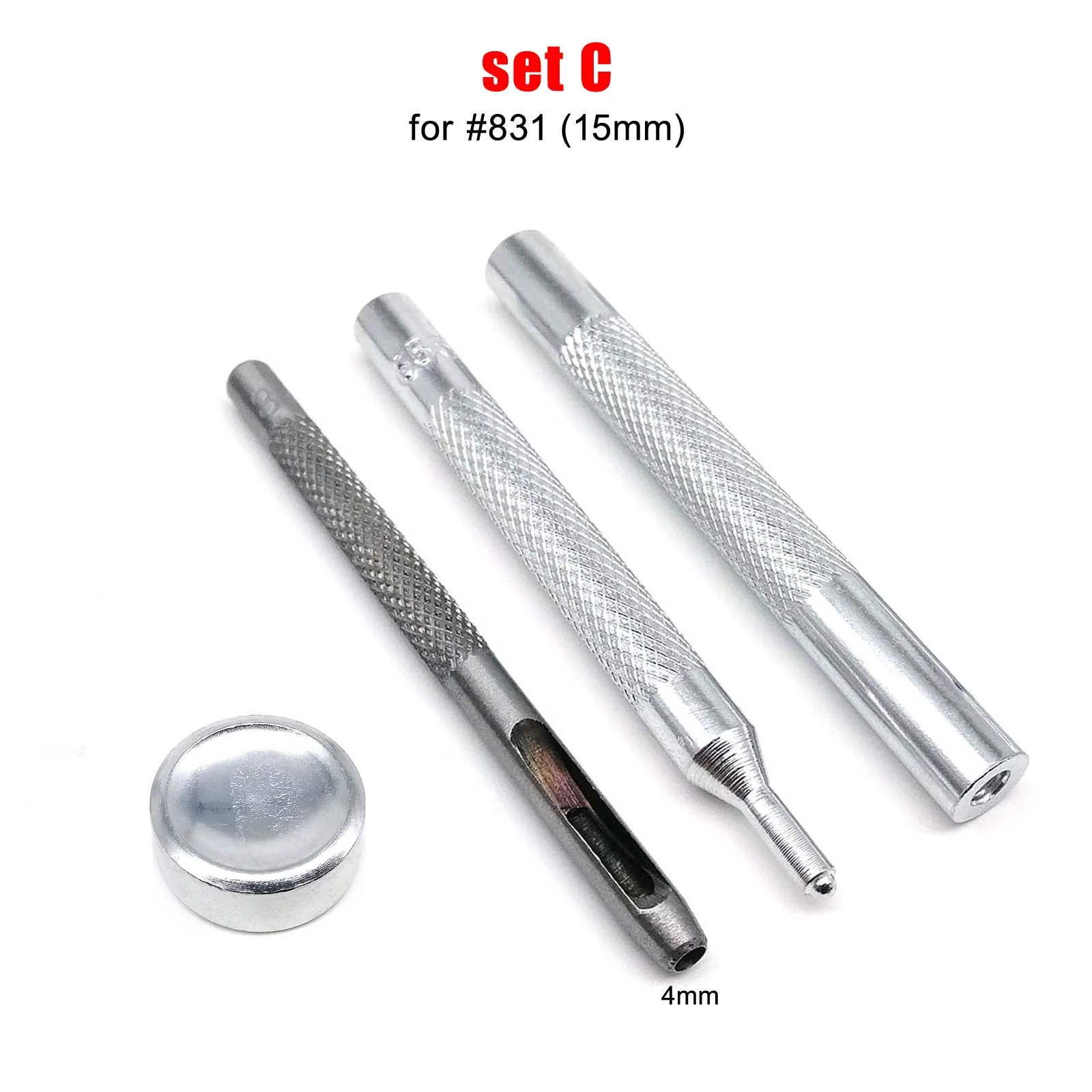 Die Punch Tool 10mm 12.5mm 15mm Metal No Sew Leather Jacket Coat Bag Clothes Press Popper Snap Button Stud Fastener Repair snap buttons tools