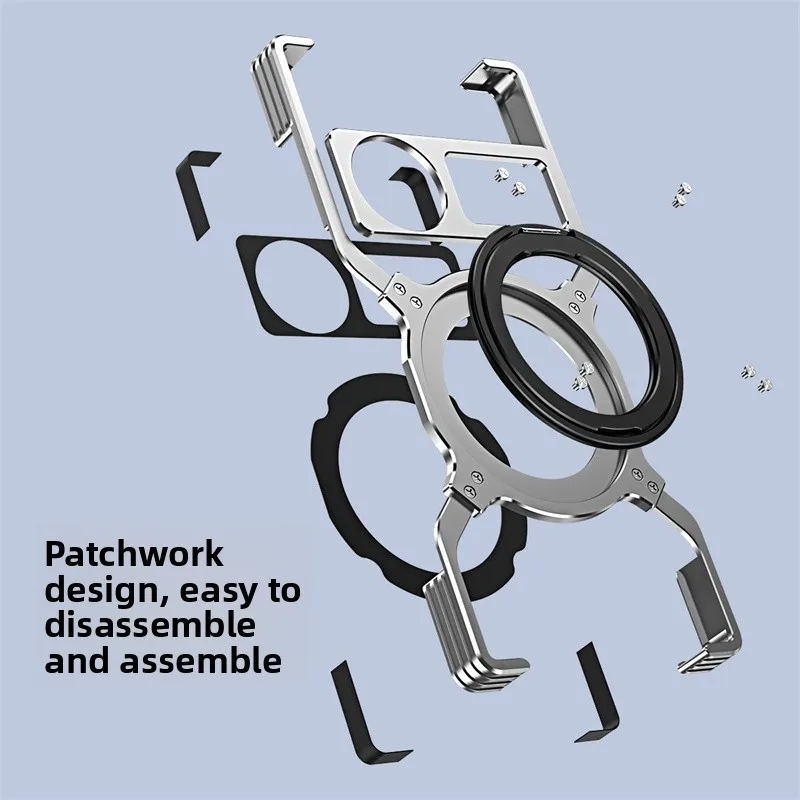 Magnetic Ring Aluminum Alloy Shockproof Bumper Case