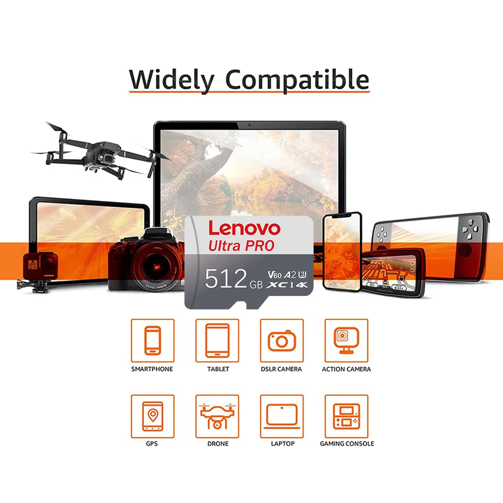 Lenovo A1 U3 Micro tarjeta SD 2TB 1TB 512GB 256GB Transfer 100MB/s Memory Card 128GB Class10 SD/TF Card For Nintendo Switch