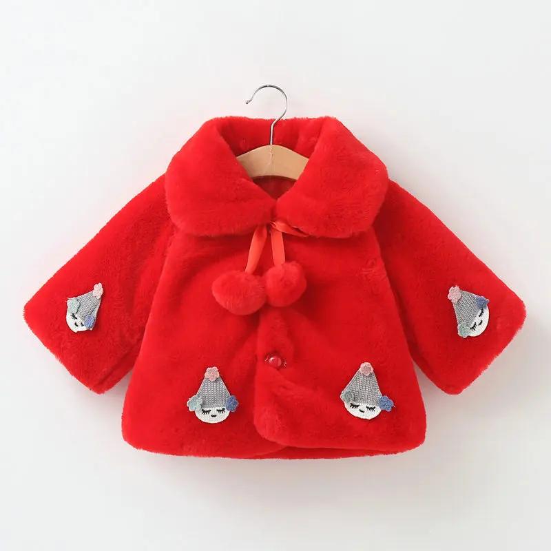 

FINEPAT Winter Jacket Baby Girl Clothes Cute Christmas Princess Cloak Outerwear Autumn Warm Faux Fur Coat Plush Infant Snowsuit