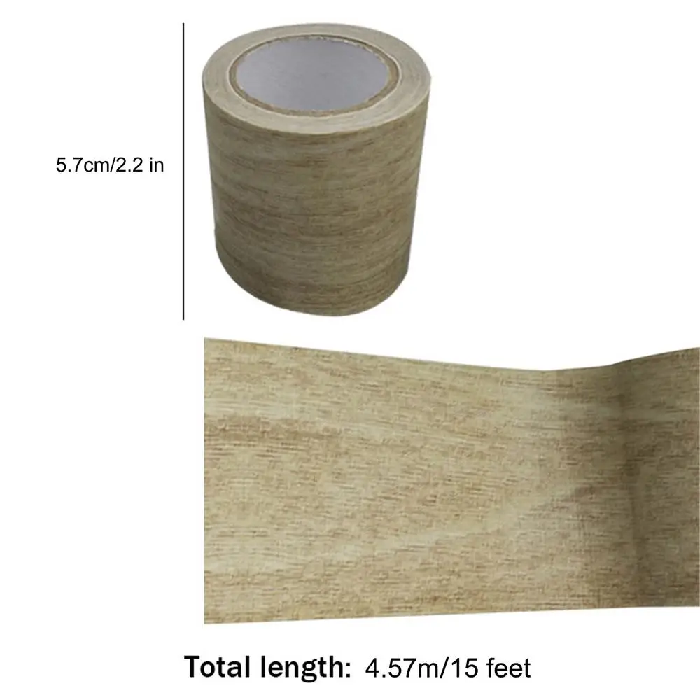 S17ea3892338f47f281c758948a02e8aab Wood Grain Repair Duct Tape Furniture Renovation Adhensive Skirting Waist Line Floor Stickers Home Decor Improvement