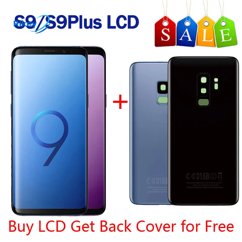 

Original Super AMOLED Display for SAMSUNG Galaxy S9 LCD Display G960 Display S9Plus Lcd G965 Touch Screen With Battery Cover
