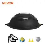 VEVOR Half Exercise Ball Trainer 26 inch Balance Ball Trainer 1500lbs Capacity Stability Ball Yoga Ball with Resistance Bands 1