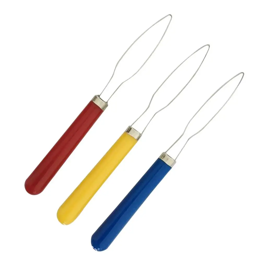 3pcs Elderly Button Dressing Aid Seniors Hook Zipper Pull Helper Button Quick Puller Stainless Steel