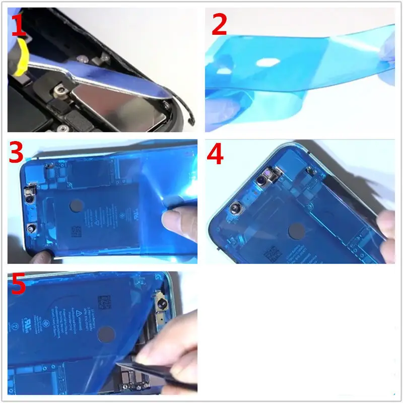 1 zestaw wodoodpornych naklejek samoprzylepnych dla iPhone 6s 7 8 Plus X XR XS 11 12 Max ramka ekranu LCD taśma uszczelniająca klej naklejka na baterię