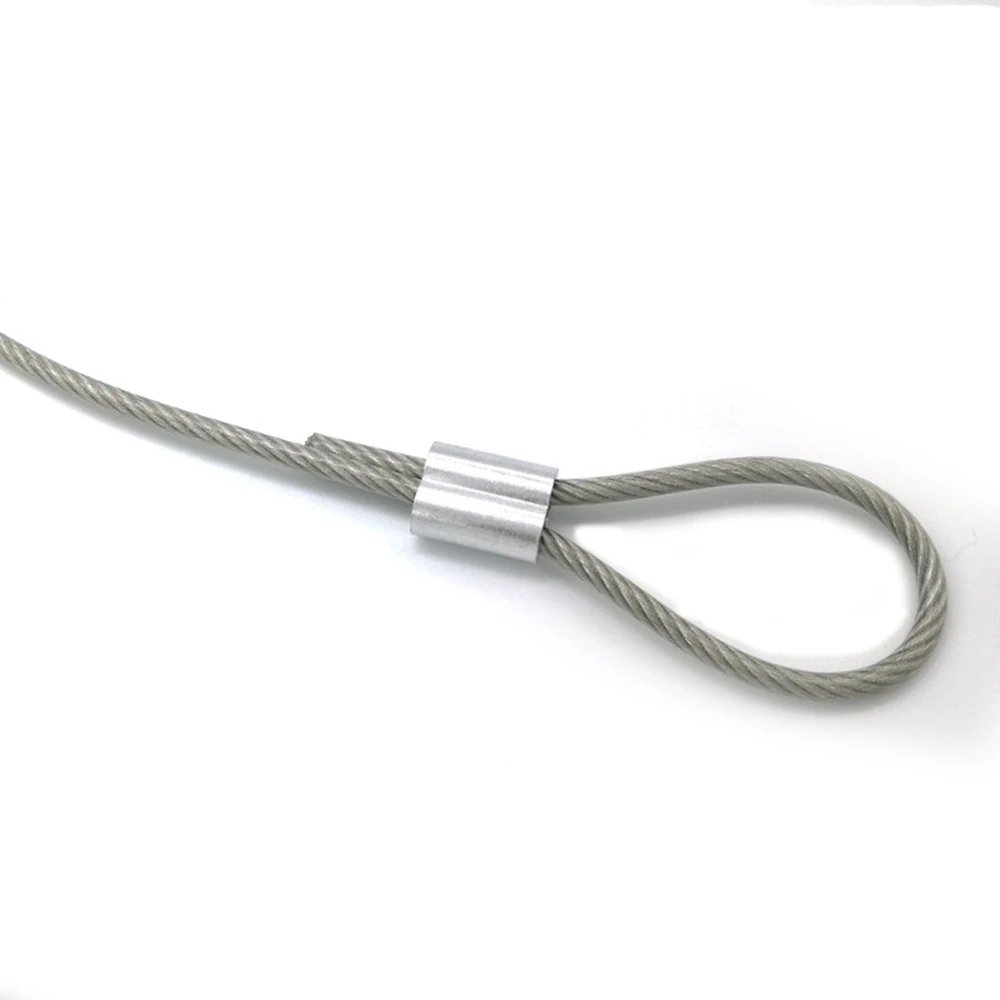 200pcs Double Hole Ferrule Crimping Loop Ties Wire M2 M2.5 Aluminum Cable Crimps Sleeve Shape 8 Rope Clip Swage Fittings