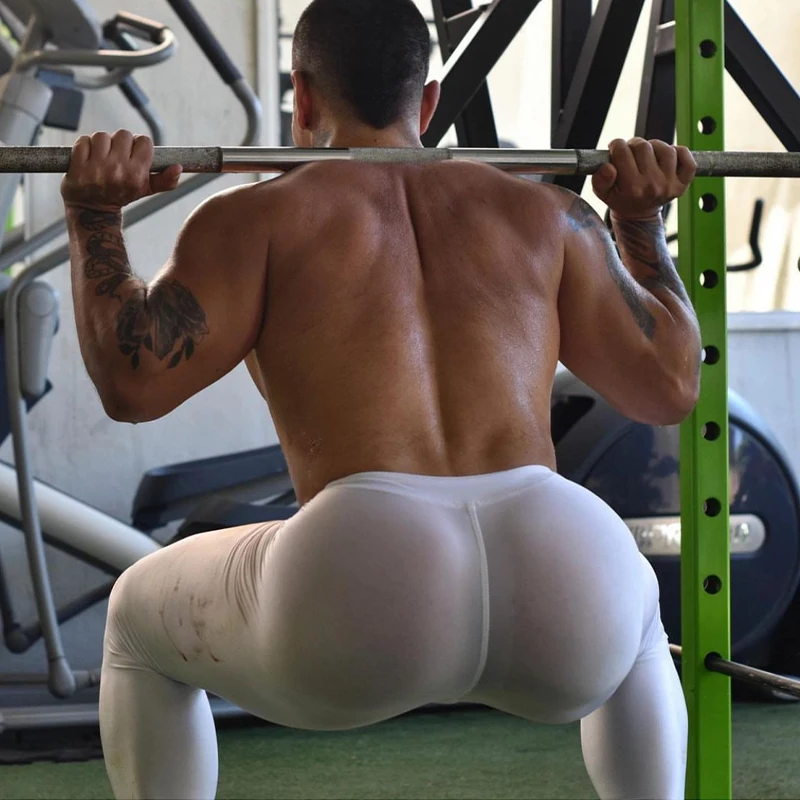 Men Underwear Men Leggings Men Warm Ultrathin Bottoming Pants Quick Dry Sports Running Super Transparent High Elastic Fashion Leggings