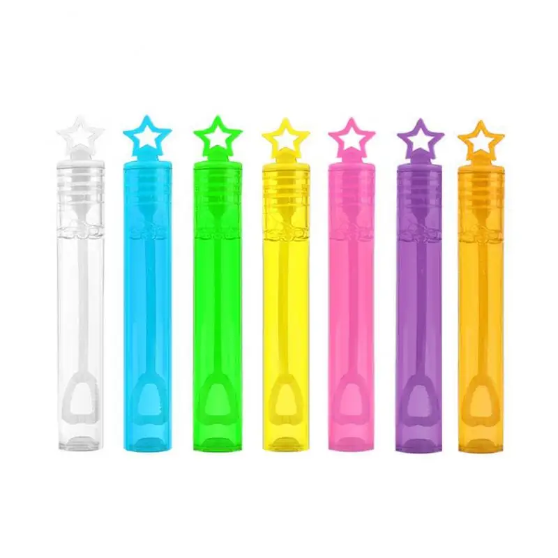 

Colorful Empty Bubble Soap Bottle Wedding Gifts For Guests Birthday Party Decor Star Love Heart Wand Bubble Tube Kids Toy