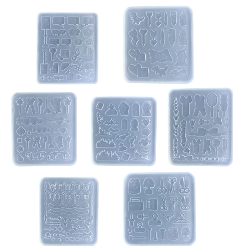 

Y51E Tiny Bowknot Star Tennis Silicone Mold Playing Card Decor Resin Epoxy Casting Mold Star Chain Mold Filler Craft DIY Tool