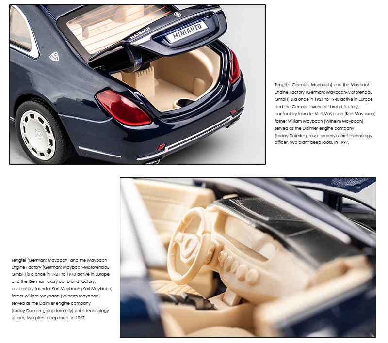 【非売品】マイバッハ オブジェ 1:32Mercedes-BenzマイバッハS650合金車モデルの子供のおもちゃ