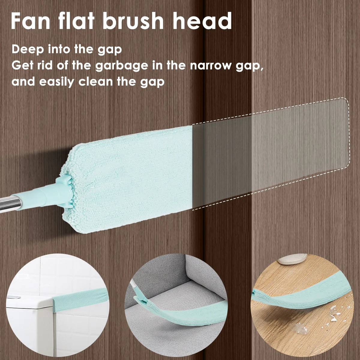 Gap Dust Cleaner Retractable Microfiber Gap Dust Brush Flexible Long Flat Gap Duster for Sofa Bed Furniture Bottom Cleaning 3