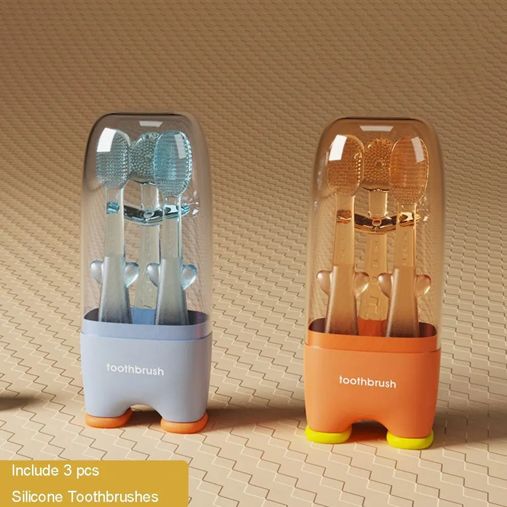 

With Mouthwash Cup Soft Teeth Cleaning Silicone Toothbrush Infant Toothbrushes Tongue Coating Cleaning Teether Gum Toy