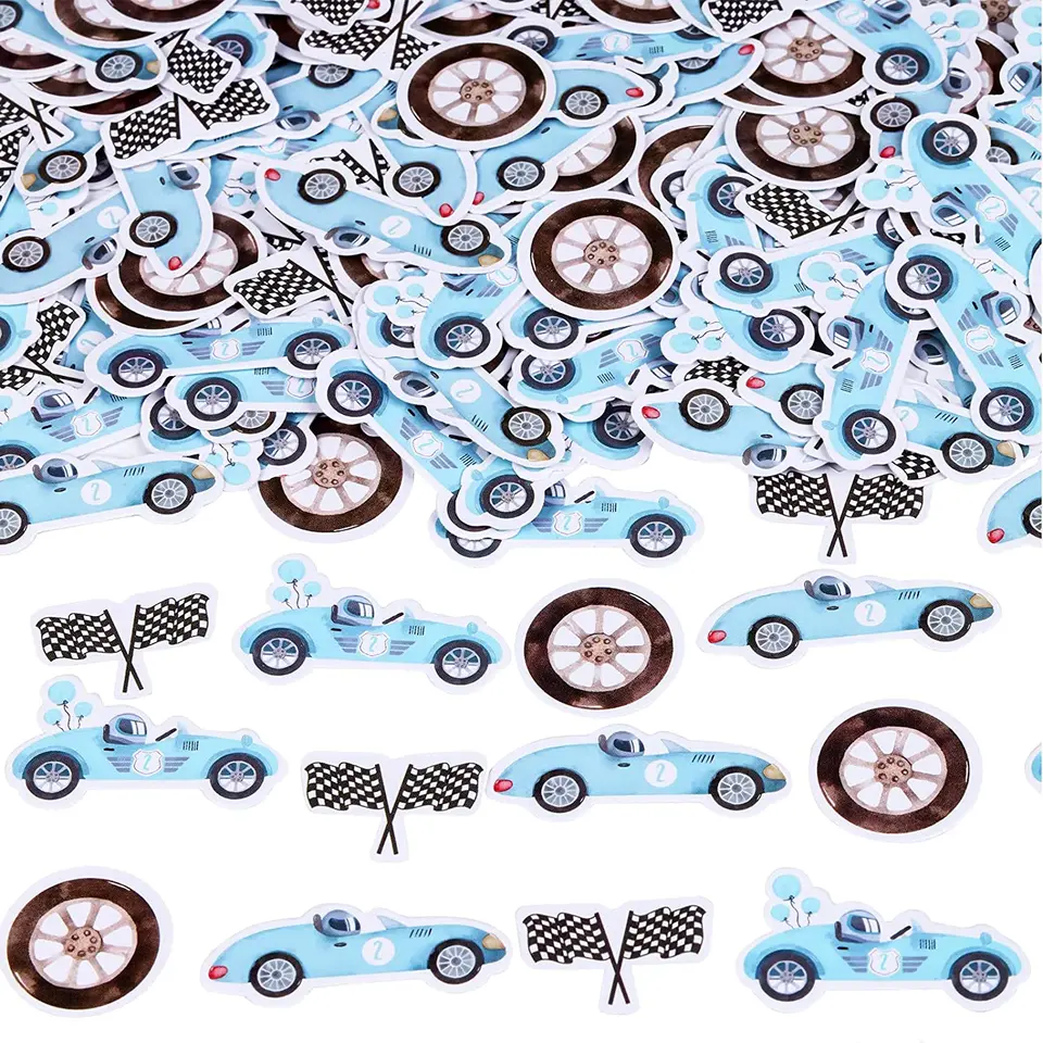 TWO FAST Birthday 100 Piece Confetti, Race Car Birthday Party Table...
