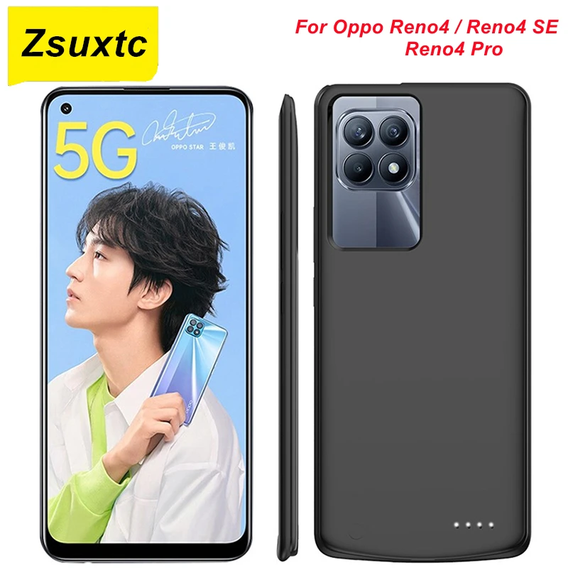 6800Mah Battery Charger Case For Oppo Reno 4 Power Case Reno4 Se Power Bank Phone Cover Smart For Oppo Reno 4 Pro Battery Case