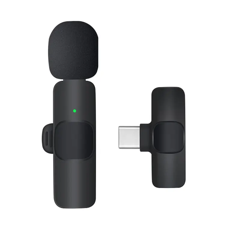 K9 Wireless Lavalier Microphone for iPhone and Type-C YouTube Facebook Video Live Intelligent Noise Reduction Mini Microphone