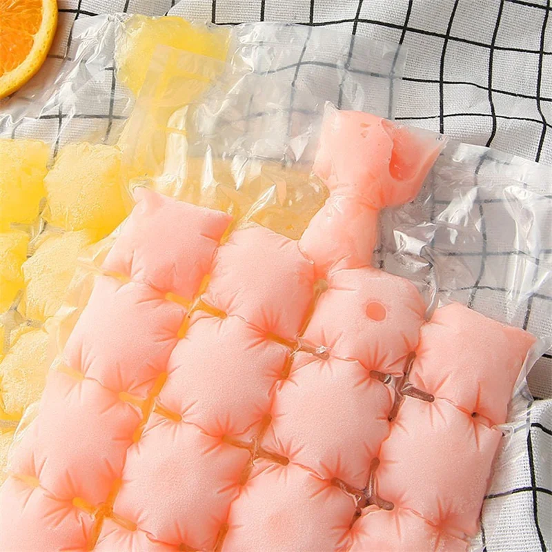 10-100Pcs Ice tray Mold Bags Disposable Lattice Ice-Making Bags with funnel Bar Self-sealing Ice Tray Bag Edible Frozen ice cube mold,ice cube bags