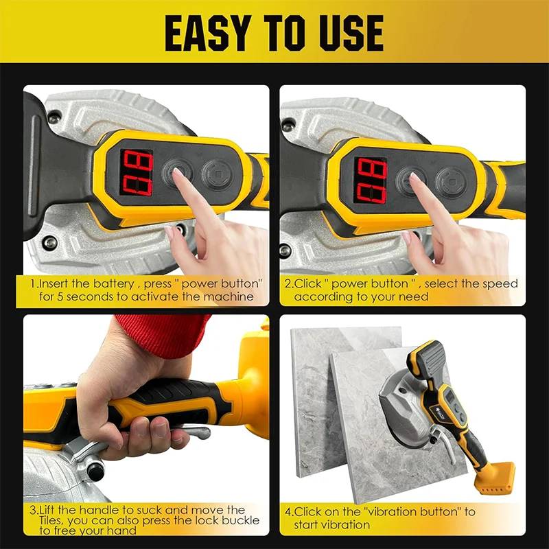 Electric Goddess 8500RPM Electric Tiles Laying Machine Cordless Tiles Laying Device High Loading Vibrating Tool For Dewalt 20V 5