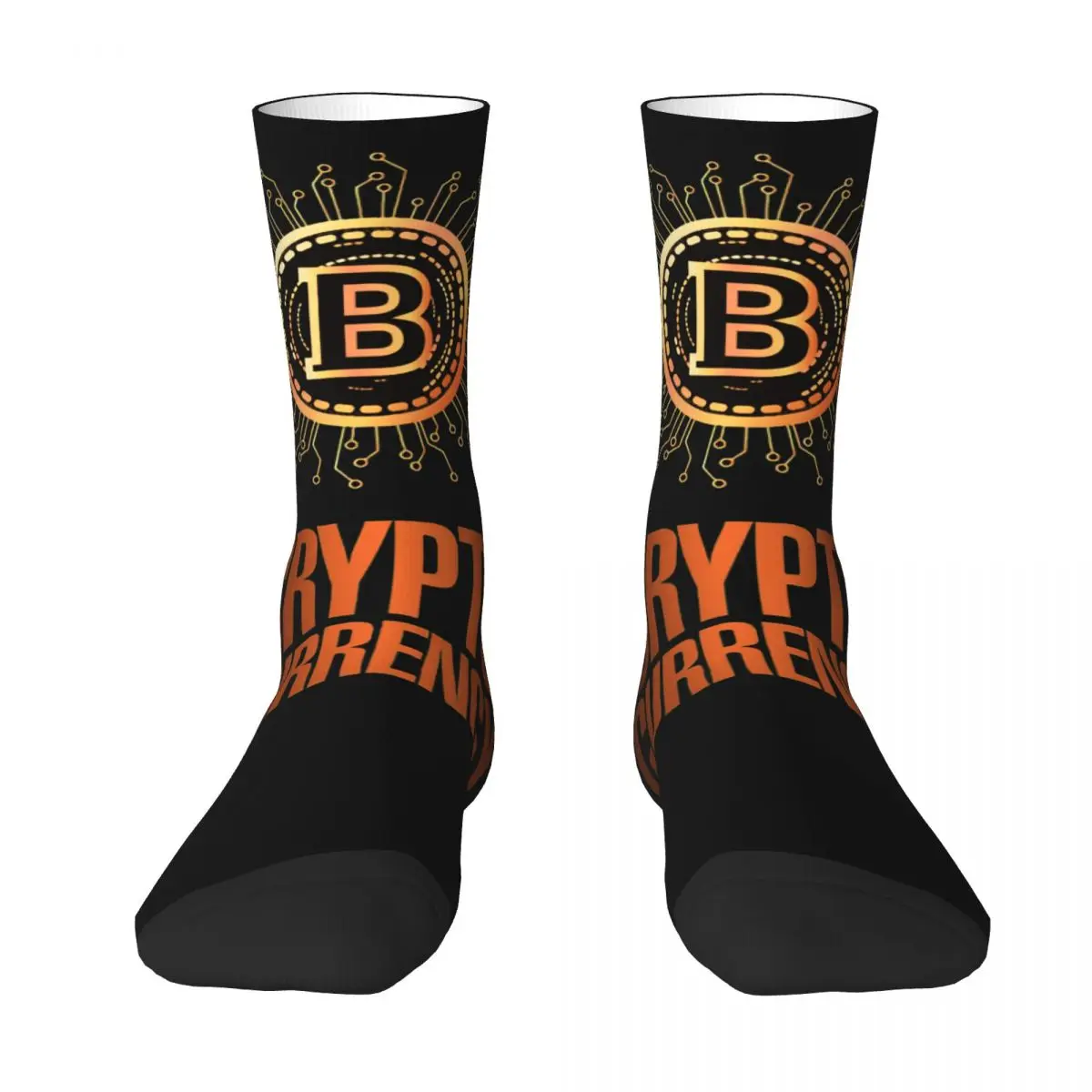 

Bitcoin And Cryptocurrency Lettering Cryptocurrency Contrast color socks Drawstring Backpack Compression Socks Adult Socks