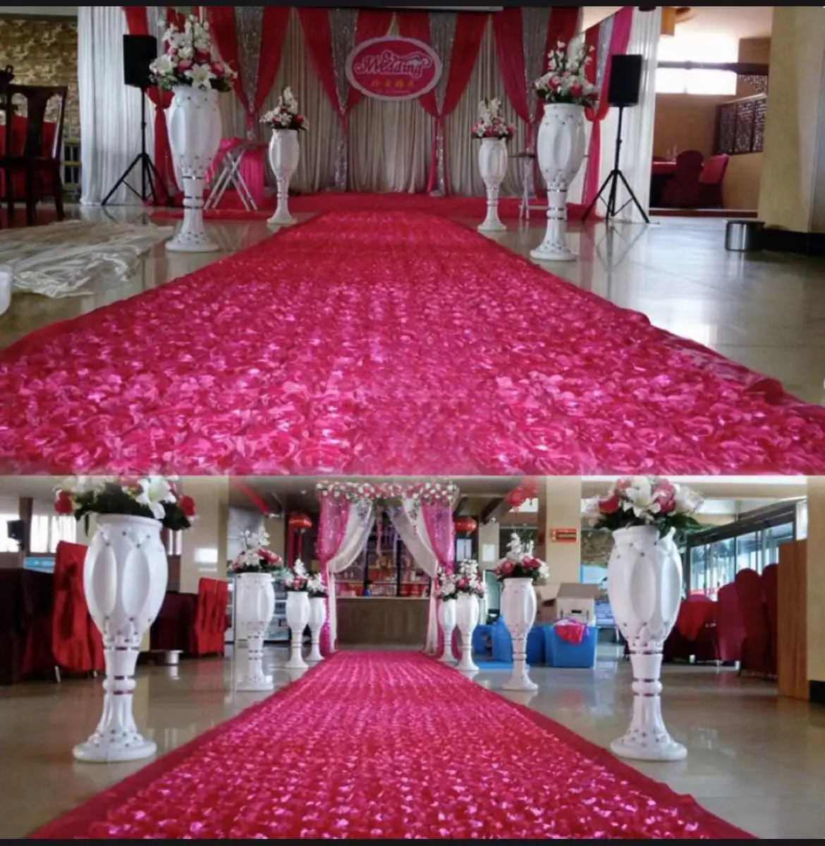 

10 м атласная ткань, 3D Роза, цветок, коридор, бегунок, красный свадебный ковер, занавеска, Фотофон, чехол для стола, ткань, украшение