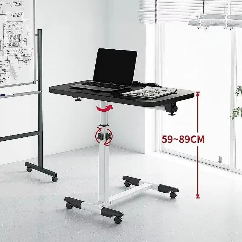 Laptop Desk with Drawer 360&deg; Rotating Plate Double Anti-slip Strips Height Adjustable Foldable Portable Bed Table for Students