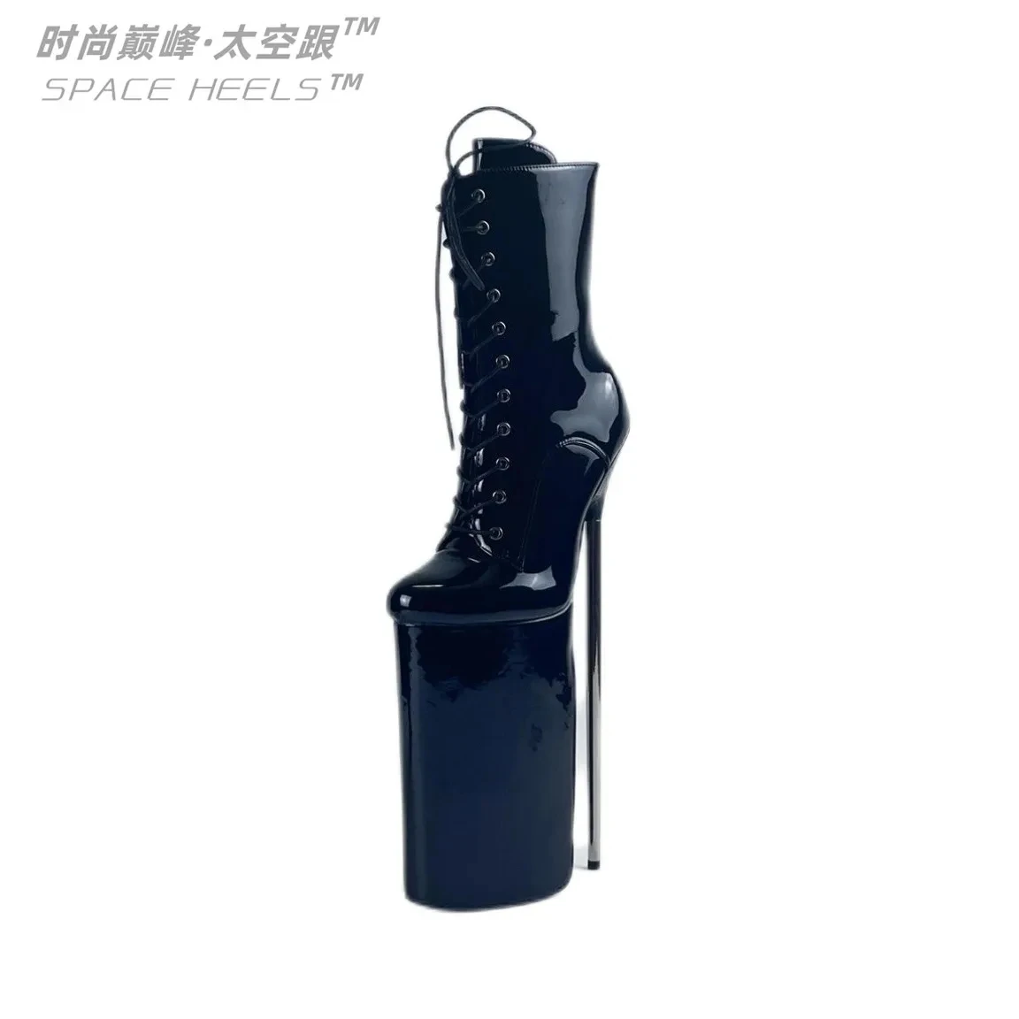30CM Hate Sky High European and American fetish boots Sexy large waterproof platform steel pipe dance boots Fun runway
