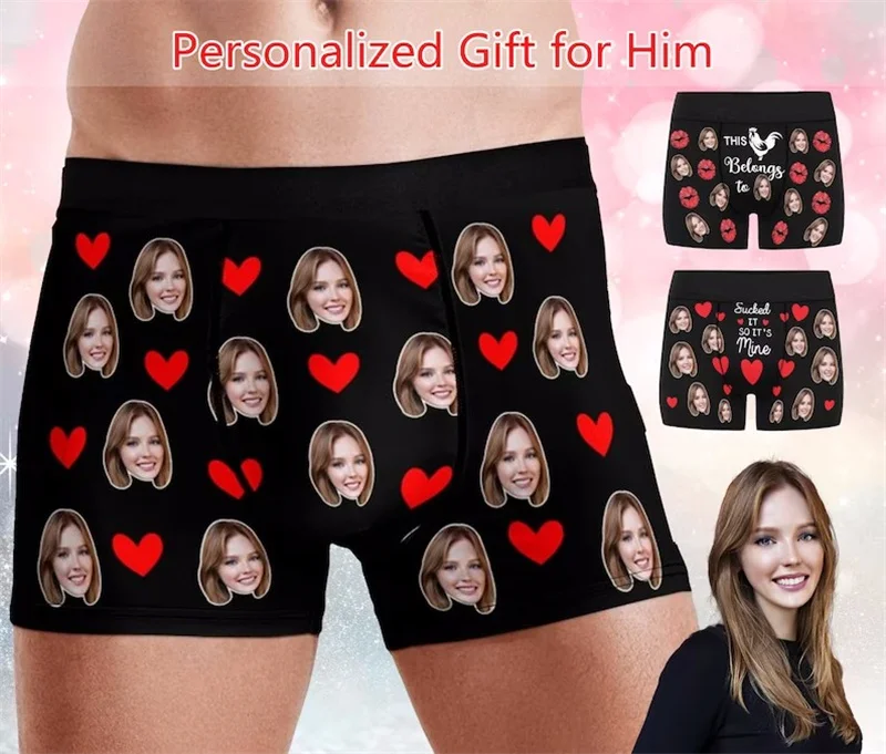 Personalized Boxers for Husband/boyfriend, Popular  Anniversary/birthday/wedding Gift, Print Face Underwear for Men,custom  Photo Boxer Briefs 