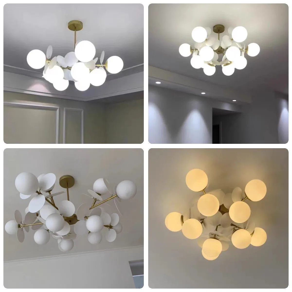Modern Luxury Nordic Chandeliers Glass Ball Children's Bedroom Living Dining Room Colorful Home Decor Hanging Lightings pendant lights pendant lamp chandelier lighting rope pendant lamp