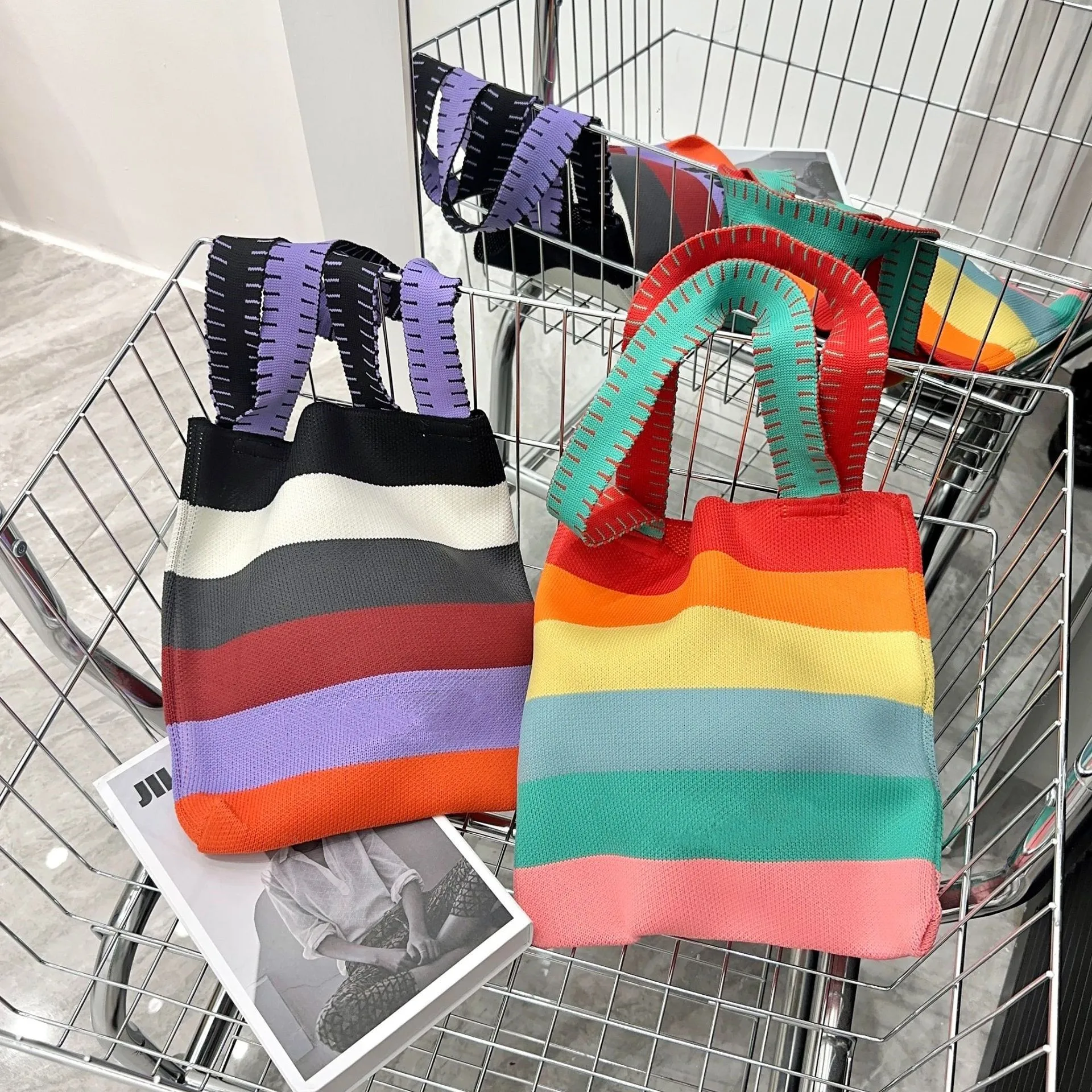 

Brand Tote Bag Fashion Printing Large Canvas Book Bag Letter Women's Custom Shoulder Bag Supermarket Bag