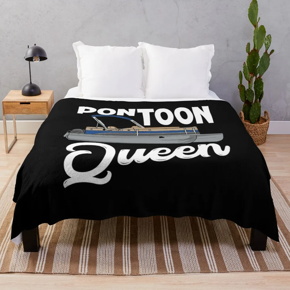 

Pontoon Boat Gift Pontoon Queen Throw Blanket Designer Blanket Single Blanket