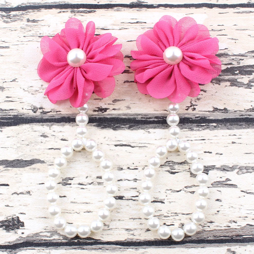 Baby Shoe Pearl Shoes For Kids Jewelry Flowers Foot Chain Infant Colorful Foot Sandals Toddler Accessories Photo Props 2