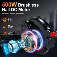 【Direct à l'ue】 Scooter électrique 750W 15.6Ah scooters électriques puissants 10 pouces anti-dérapant tout-terrain trottinette électrique 2