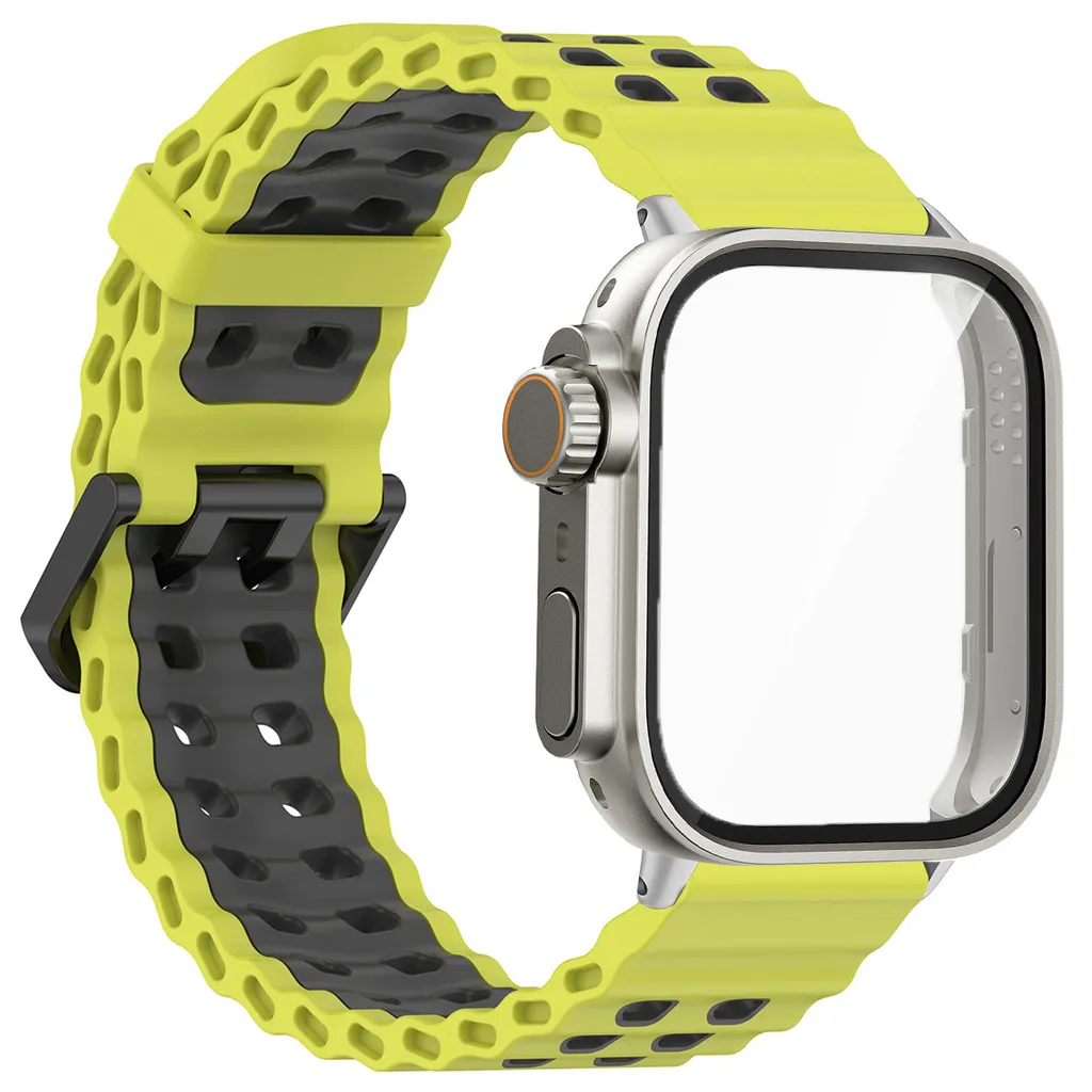 Breathable Silicone Band with PC Full Case & Screen Protector