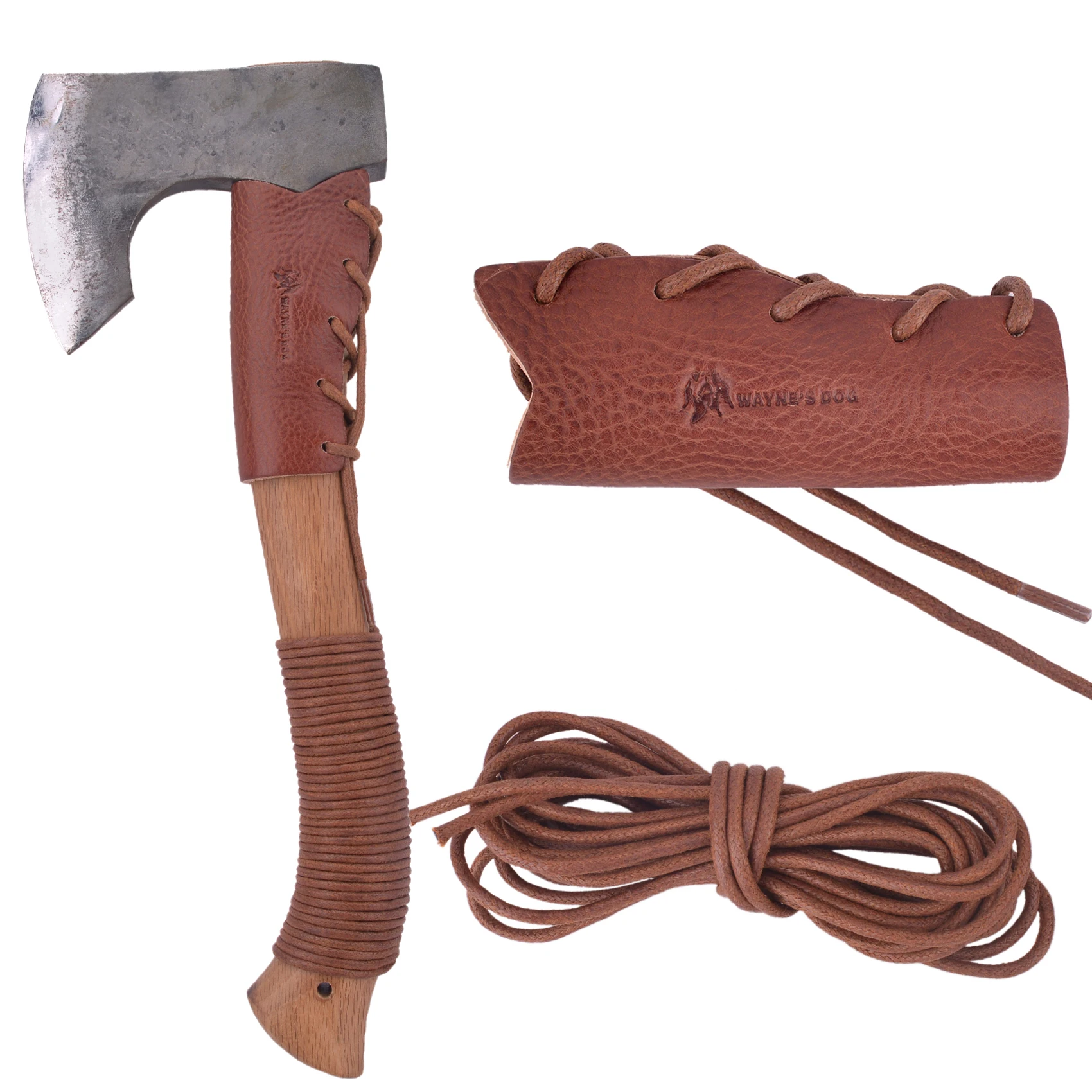 Set of Leather Axe Collar Guard, Axe Handle Wraps Covers for
