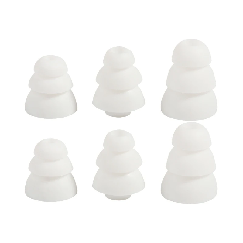 Premium Silicone Triple Flange Eartips - Universal Fit Earbuds