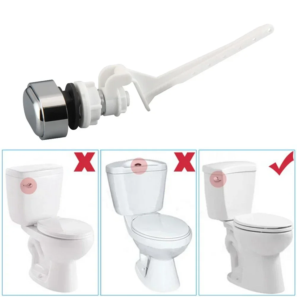 ABS Toilet Tank Button Flush Lever Push Button Replacement Bathroom Accessory Toilet Water Tank Button Bathroom Access