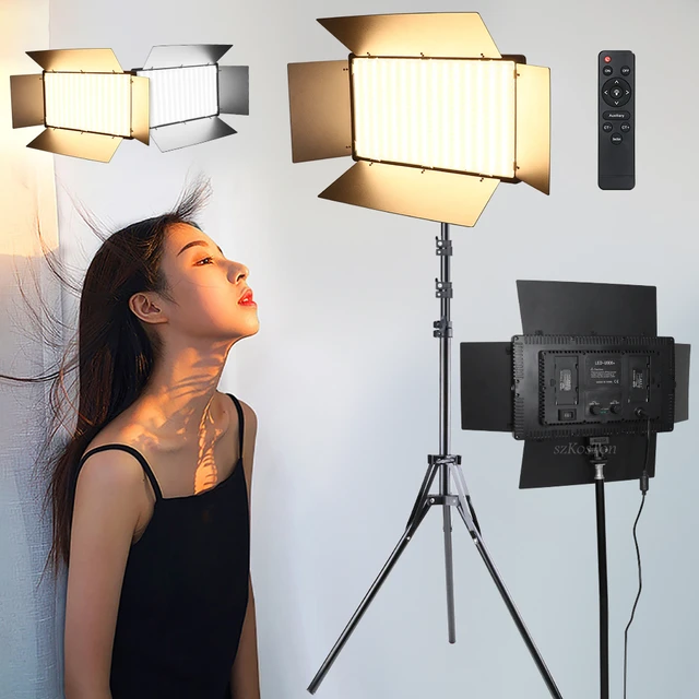 Luz LED para estudio fotográfico, iluminación para grabación de vídeo,  Panel de fotografía, lámpara de relleno