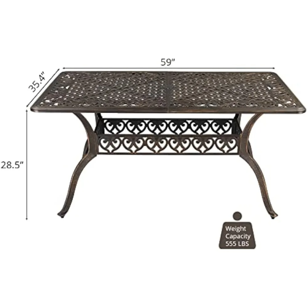 Patio Furniture Set with 6 Chairs and Large Table for Yard, Garden, Porch, Garden Sofas 4