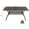 Patio Furniture Set with 6 Chairs and Large Table for Yard, Garden, Porch, Garden Sofas 4