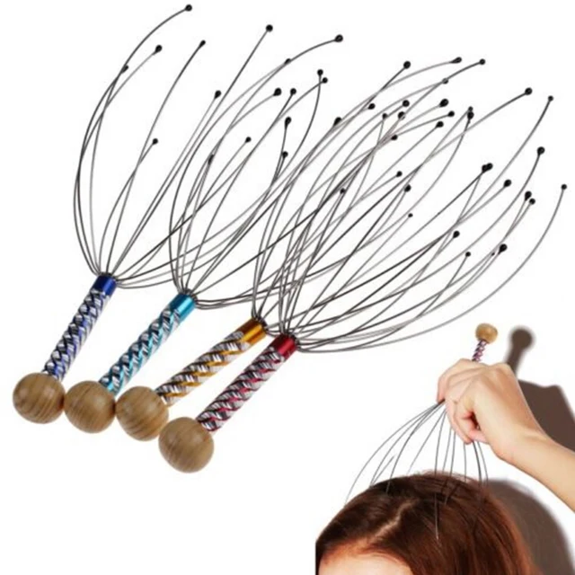 Octopus Head Massager Scratching Scalp Massager Body Massager Equipment Stress Release Health Care Tools Random