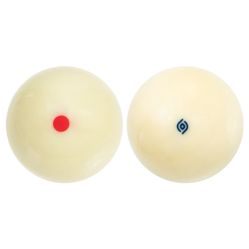 

2Pcs Replaceable Cue Balls Resin Billiard Balls Professional Billiard White Balls (Mixed Style)