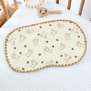 Cuscino nuvola neonato: cuscino piatto in garza per anti-sputo, protezione per la testa: traspirante, assorbente del sudore, perfetto per i bambini.