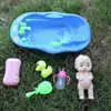 Realistic Baby Doll Bath Toys Soap Duck Bottle with Bathtub Doll Bath Set Little Newborn Educational Shower Toy Children's Day 5